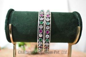 Designer Silver Bangles