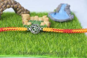 Divine Encircle Om Silver Rakhi