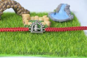 Cotton Divine Shivling Silver Rakhi