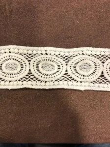 White Single Sided Embroidered Lace
