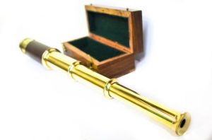 18 inches Solid brass Telescope with wooden case