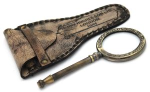 Solid Brass Magnifying Glass With Leather case