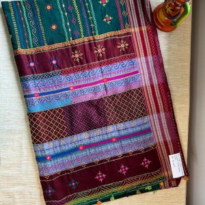 lambani hand embroidery pure handloom ilkal saree