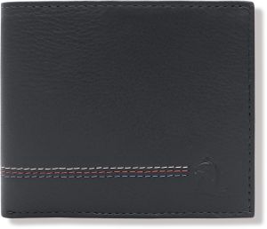 Men Kara Black Bifold Leather Wallet For Keeping, Id Proof, Gifting, Credit Card, Cash, Personal Use