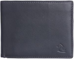 KARA Black Bifold Men Leather Wallet - Slim Zipped Pocket Genuine Leather Wallet For Men