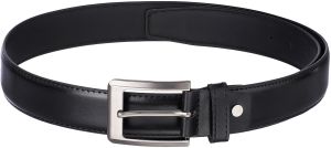 Kara Black Faux Leather Belt for Men