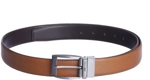 Kara Brown &amp;amp; Tan Reversible Faux Leather Belt for Men