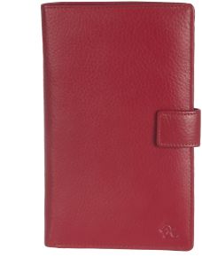 women kara red genuine bifold leather wallet