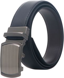 KARA Reversible Autolock Buckle Belt for Men - Faux Leather Black and Brown Dual Color Casual Belt