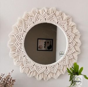 Macrame Mirror Round Bohemian