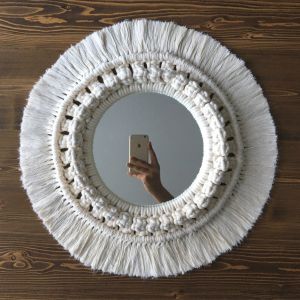 Round Macrame Wall Mirror