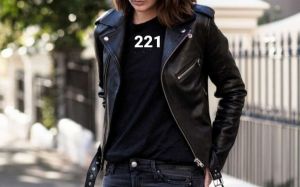 Black Ladies Leather Jacket