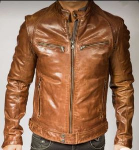 Highlander Full Sleeve Mens Leather Jacket