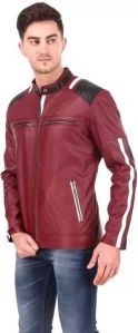 Mens Leather Biker Jacket