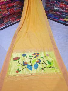 Handloom Cotton Silk Paithani Saree