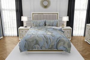 13005 Twilight Pure Cotton Bedsheet with 2 Pillow Cover