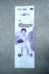 50 Micron Printed Baby Diaper Packaging Pouch