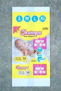 Flexo Printed Baby Diaper Packaging Pouch