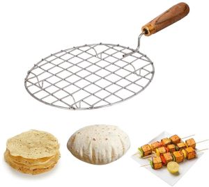 Stainless Steel Wire Wooden Handle Roaster