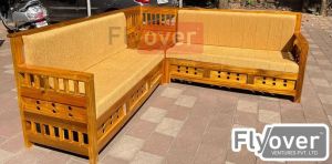 6 Seater Wooden Sofa Set For Home Furniture