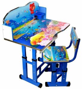 Rectangular Kids Study Table With Chair