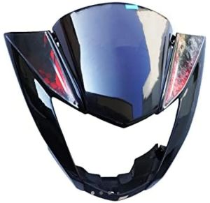 Plastic Glamour Headlight Visor, Color : Black