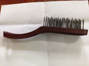 PVC handle 6line bend wire brush