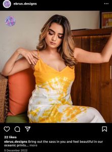 Slip Dress In Hand Tie and Dye