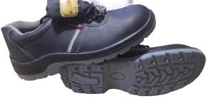 Plain Leather Safety Shoe