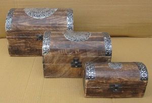 wooden treasure boxes