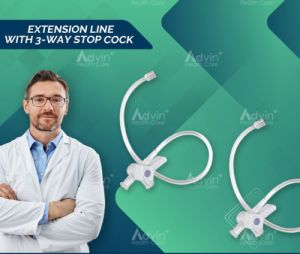 Extension Line With 3 Way Stop Cock