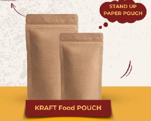 Kraft Paper Stand Up Pouch with Zipper - Eco-Friendly Food Packaging