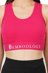 Bamboo Fuchsia Bold Sports Bra, Technics : Machine Made