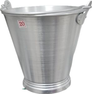 Polished Plain Aluminium Bucket for Domestic