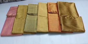 Golden Zari By Cotton Tissue Fabric