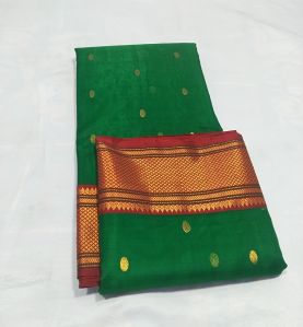 Green Katan Silk Saree