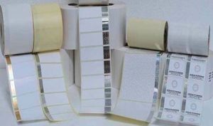 Sticker White Paper Labels , Packaging Type: Roll