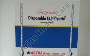 Glass Astra Disposable ESR Pipette For Chemical Laboratory