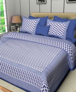 Eco Printed Cotton Bed Sheet