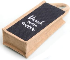 Printed Jute One Bottle Bag