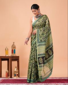 Printed Ladies Chanderi Silk Saree, Speciality : Easy Wash, Shrink-Resistant