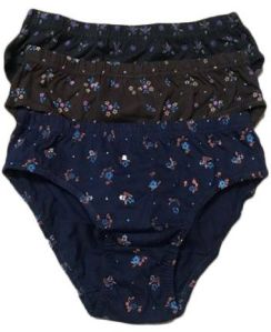 Printed Ladies Cotton Panty, Color : Blue, Brown