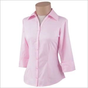 Plain Ladies Cotton Shirt, Sleeve Style : Full Sleeve