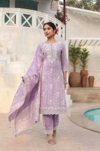 Printed Ladies Rayon Salwar Suit, Sleeve Type : Full Sleeves