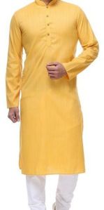 Plain Cotton Mens Kurta Pajama, Sleeve Style : Full Sleeve