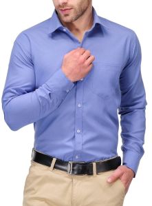 Collar Neck Cotton Mens Plain Formal Shirt, Speciality : Breathable, Anti-Shrink