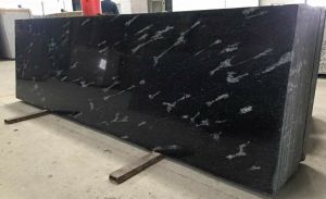 Fish Black Granite Slab