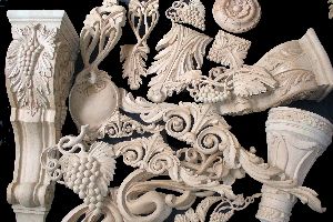 Hand Carved decorative furniture components