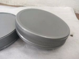 Grey Plastic Jar Cap, Shape : Round