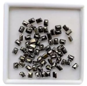 7-5 mm Emerald Cut Black Diamond